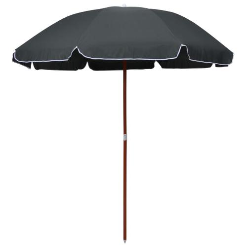 Parasol Avec Mât En Acier 240 Cm Anthracite Helloshop26 02_0008100