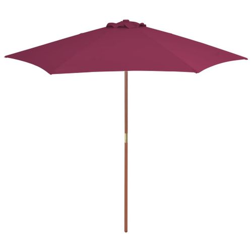 Parasol Avec Mât En Bois 270 Cm Bordeaux Helloshop26 02_0008114
