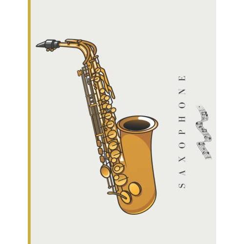 Saxophone Music Notebook: Blank Music Manuscript With 12 Staves Per Page