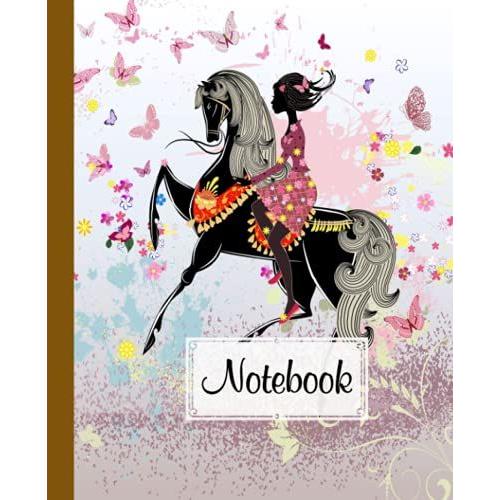 Notebook: Horses Cover Composition Notebook - College Ruled, 120 Pages - Large 7.5" X 9.25" By Willi Ruf