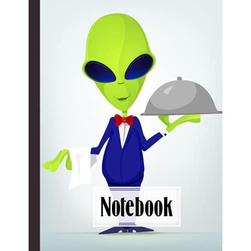 Notebook: Cute Aliens Cover Design By Carina Rothe | Composition Notebook - College Ruled 120 Pages - Large 8.5" X 11"