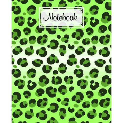 Notebook: Leopard Print Cover Composition Notebook - College Ruled, 120 Pages - Large 7.5" X 9.25" By Harri Hartwig