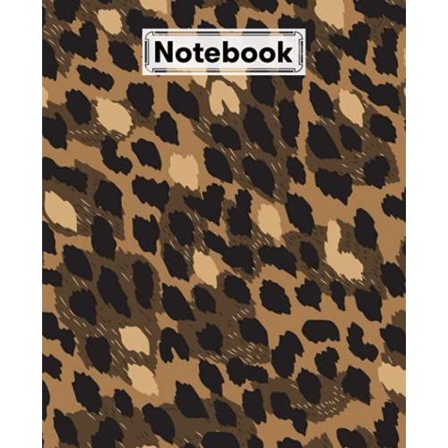 Notebook: Leopard Print Cover Composition Notebook - College Ruled, 120 Pages - Large 7.5" X 9.25" By Lieselotte Vetter