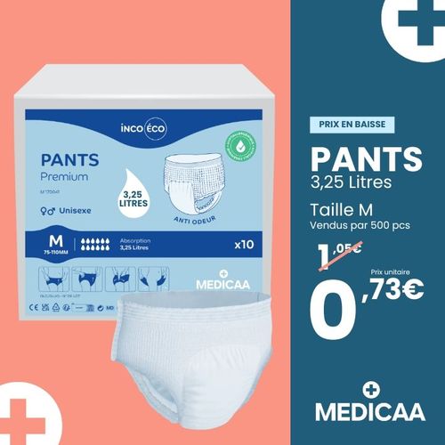 Pants Premium Taille M - 3.25 Litres - Incoeco - 100 Pcs 