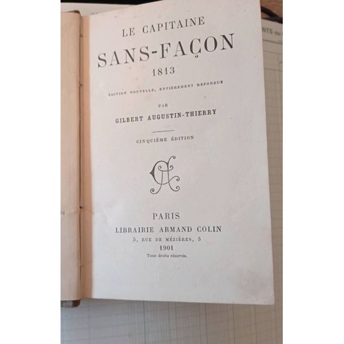 Livre Ancien Le Capitaine Sans Façon 1813