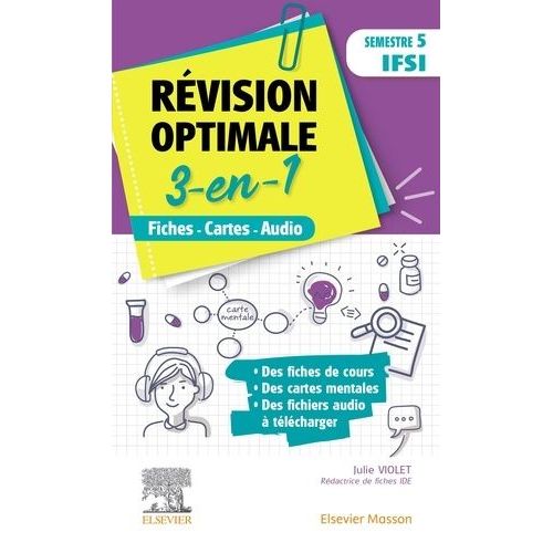 Révision Optimale 3-En-1 Semestre 5 Ifsi - Fiches - Cartes - Audio