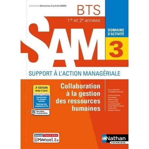 Collaboration À La Gestion Des Ressources Humaines Domaine D'activité 3 Bts 1re Et 2e Année Sam