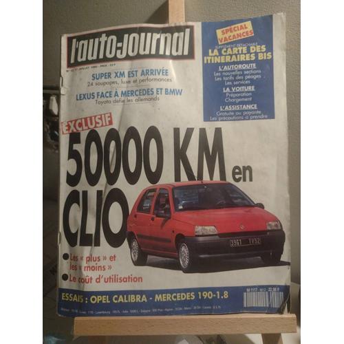 L'auto Journal N°12 50000 Km En Clio 1er Juillet 1990