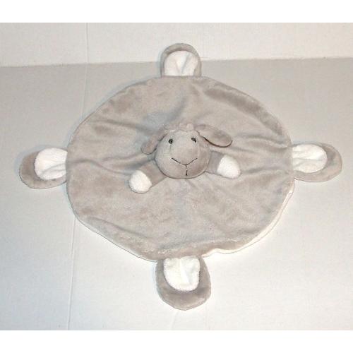 Doudou Mouton Brebis Gris Blanc Marionnette Bouchara