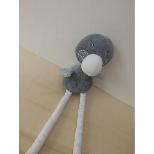 Doudou Oiseau Canard Gris Cadet Rousselle