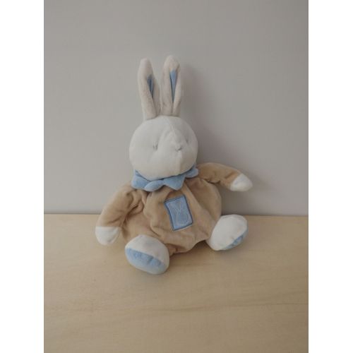 Doudou Lapin Beige Bleu Klorane