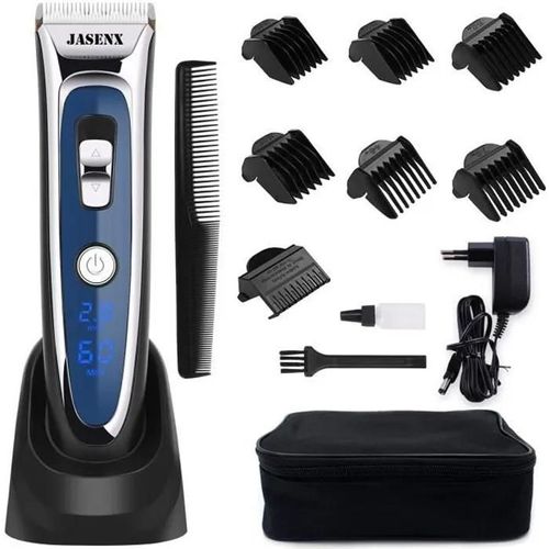 Tondeuse Cheveux Professionnelle Tondeuse Barbe Electrique Avec Ecran Lcd Sans Fil Rechargeable Avec 7 Sabots Pour Enfants Adultes