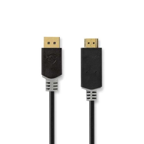 NEDIS Câble DisplayPort vers HDMI DisplayPort Mâle - Connecteur HDMI? 2,0 m Anthracite