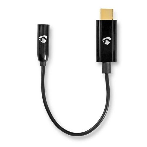 NEDIS Adaptateur USB-C USB-C Mâle vers 3,5 mm Femelle 0,15 m Noir