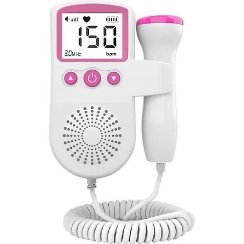 Joulli Moniteur De Fréquence Cardiaque F?tal Doppler Détecteur De Fréquence Cardiaque Pour Bébé Grossesse Maternel, Rose