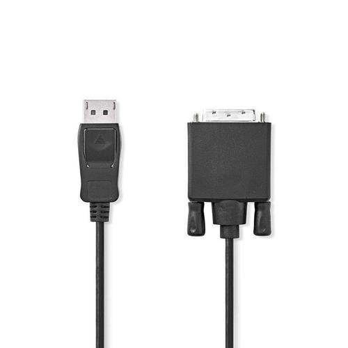 NEDIS Câble DisplayPort vers DVI DisplayPort Mâle - DVI-D Mâle à 24 + 1 Broches 3,0 m Noir