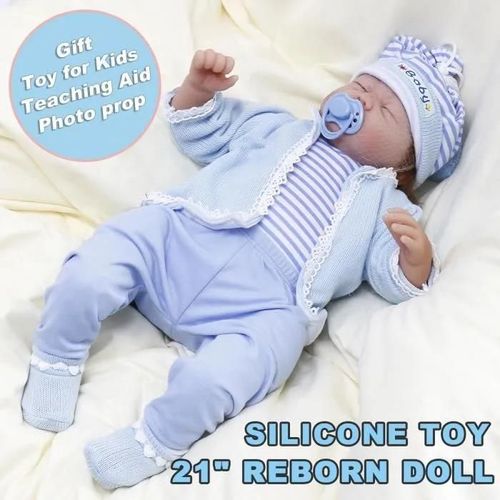 TEMPSA Silicone Poupée Poupon Réaliste Bébé Reborn Jouet Cadeau