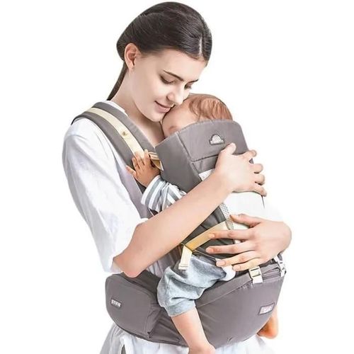 Porte-Bébé Ventral Et Dorsal Randonnée 4 En 1 Sac À Dos Respirant Pour Vacances Sportives - Grey
