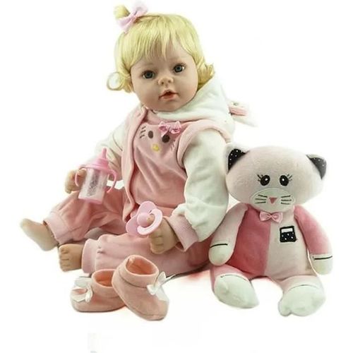 Poupée Reborn Silicone 22 Pouces - Olali - Jouet Pour Fille - Rose