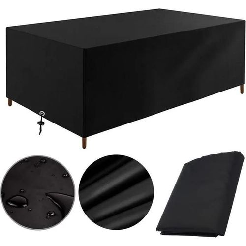 Housse De Protection Salon De Jardin 250x120x85cm Oxford Étanche Étanche À La Poussière Pluie Housse Pour Meubles De Jardin