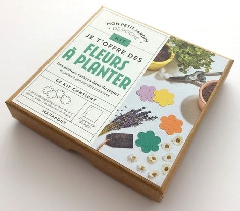 Kit Mon Petit Jardin De Poche Je T'offre Des Fleurs À Planter - Des Graines Cachées Dans Du Papier Et Prête À Germer Sitôt Enterrées - Le Livre Mode D'emploi Avec 4 Fleurs De Papier...