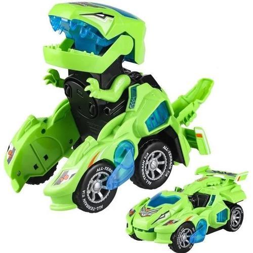 Jouet Enfant Transformer Dinosaure Switch And Go Dino - Vert - Lumière Musique - 4 À 10 Ans