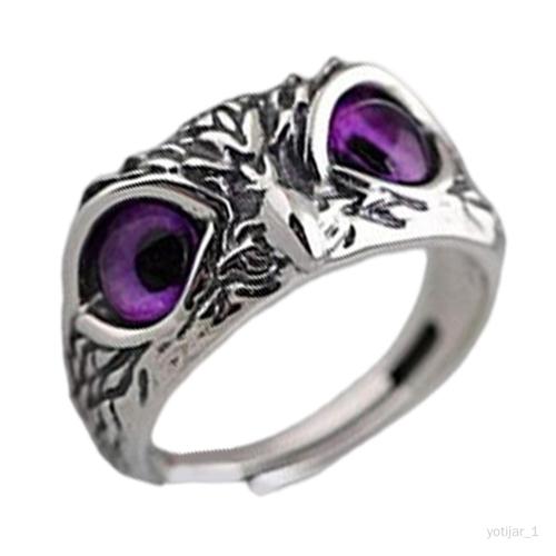 Rings/Animal Rings/Cool/Elégant/Réglable/Personnalisé/Rétro Déclaration Anneau Hibou Doigt Anneau Pour Hommes Femmes Garçons Filles Violet