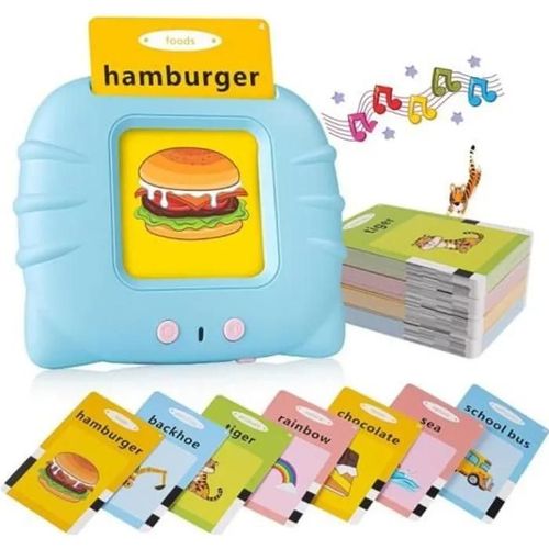 Cartes Flash Parlantes, 112 Feuilles de 224 Mots Cartes ducatives Jouets ducatifs pour Enfants de 2 3 4 5 6 Ans, d\apprentissage
