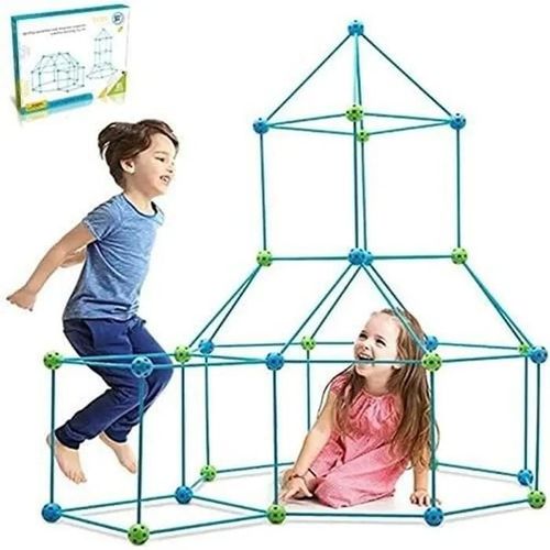 Kids Fort Building Kits,DIY Puzzle,Maison Jouet,Construisez Votre cabane,Bricolage Construction Châteaux Tunnels Jouer Tente Cadea
