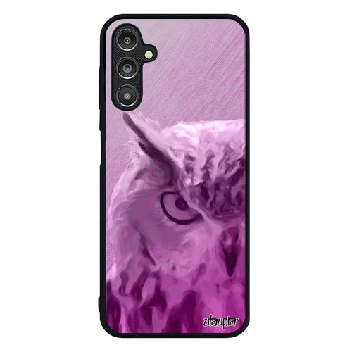 Coque Pour Samsung Galaxy A14 4g 5g En Silicone Hibou Smartphone Texture Etui Animal Telephone Effet Animaux Design Oiseau Case Rose