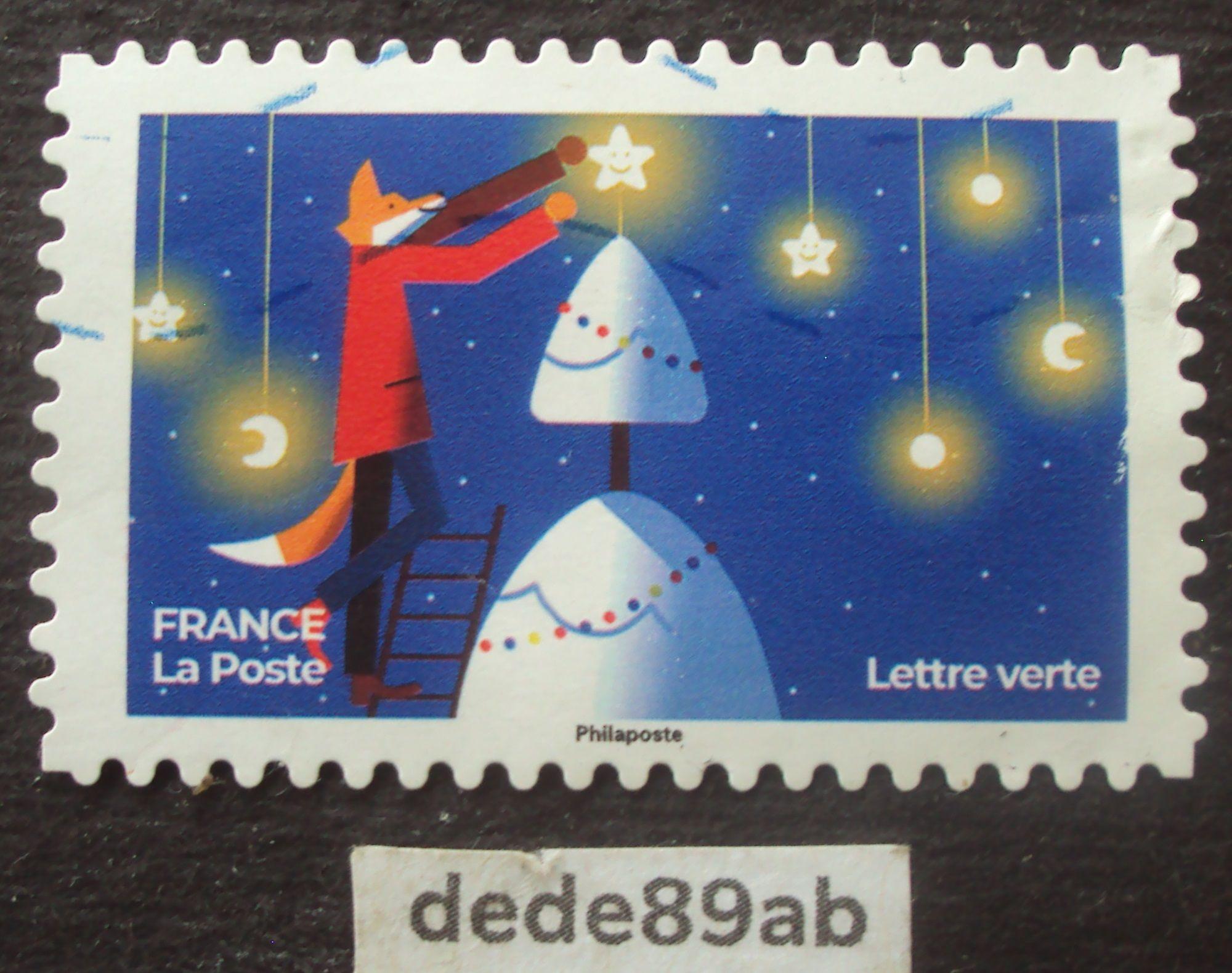 Carnet 12 timbres - Empreintes - Lettre verte - La Poste