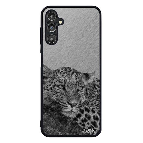 Coque Leopard Guepard Jaguar Antichoc Pour Samsung Galaxy A14 4g 5g Silicone Animaux Afrique Predateur Portable Gris Design 4g Fauve