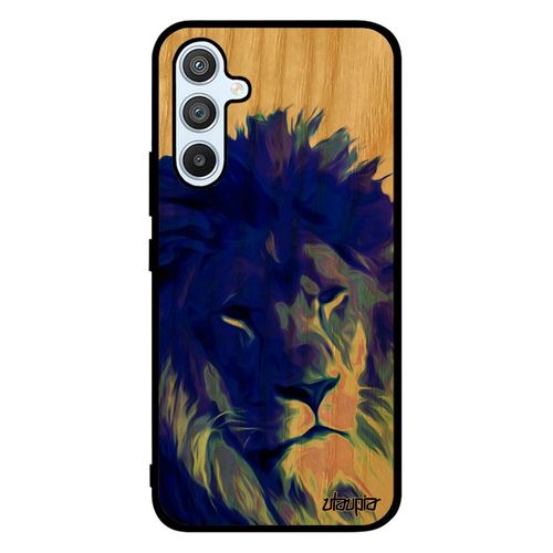 Coque Silicone Samsung Galaxy A54 Bois Lion Bleu Animal Design Peinture Roi 4g Housse Felin Telephone Animaux Savane Unique Fauve De