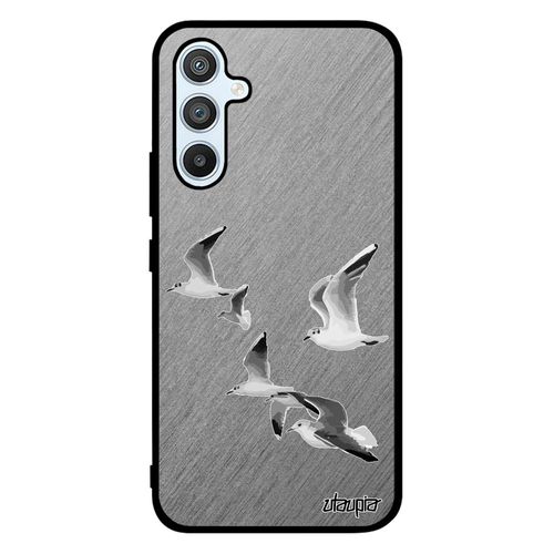 Coque Silicone Samsung Galaxy A54 Oiseaux Mouettes Mer Animaux Animal Antichoc Nature Tpu Sm-A546b 4g Motif De Protection Gris Effet