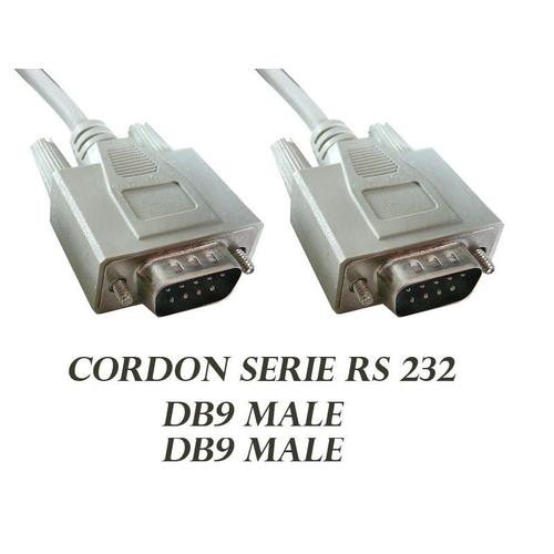 Cordon SERIE RS 232 - 1.5 M CABLAGE DROIT DB9 Mâle vers DB9 Mâle CABLAGE DROIT DB9 Mâle vers DB9 Mâle