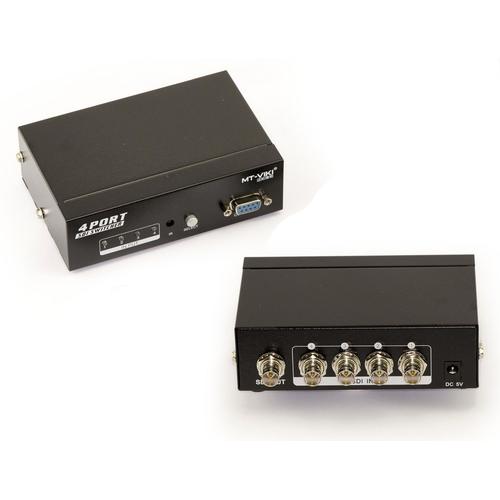 SWITCH SDI 4 PORTS - Aiguille 4 entrées BNC SDI vers une sortie - Compatible SD-SDI / HD-SDI et 3G-SDI 297MB/s