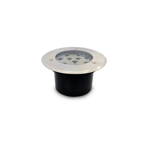 Spot Led Encastre Sol Rond Inox 9w