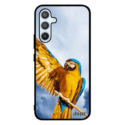 Coque Perroquet Samsung Galaxy A54 Silicone Ciel Case Nuage Bleu Housse Design Perruche Oiseau Tropical Telephone Animaux Rigide De