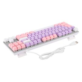Ensemble clavier et souris filaires pour PC, rose, blanc, violet