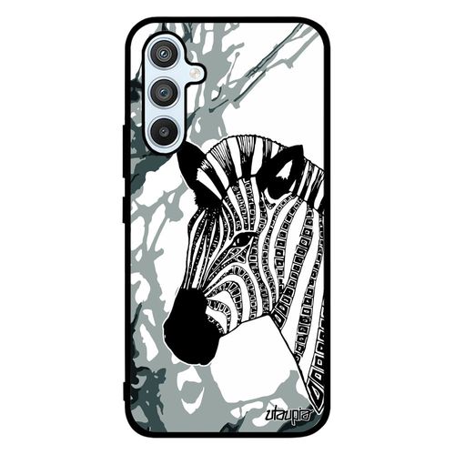Coque Samsung Galaxy A54 Silicone Zebre Africain Rayé Art Cheval Dessin Animaux Tatouage Personnalisé Azteque Homme Noir Et Blanc De