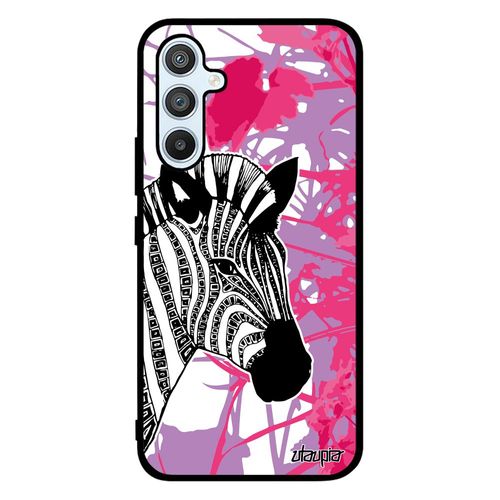 Coque Silicone Pour Samsung Galaxy A54 Zebre Etui Feuilles Fleur Ethnique Animal Solide Bumper Azteque Noir Et Blanc Rose Cheval De