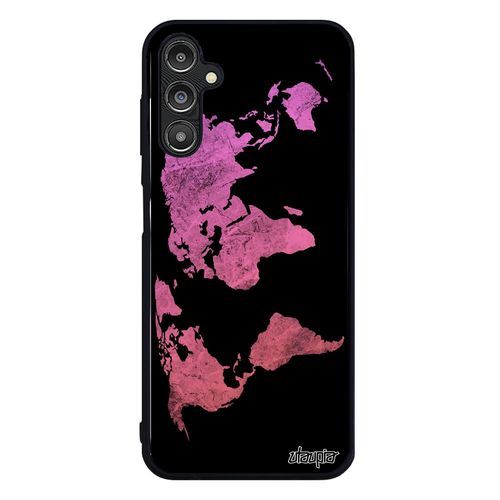 Coque Carte Monde Pour Samsung Galaxy A14 4g 5g Silicone Geographie Rose Case Effet Globe 4g Jolie Pays Portable Original Motif De