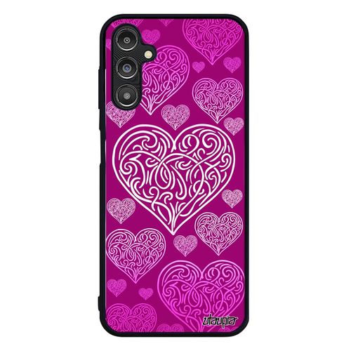 Coque Samsung Galaxy A14 4g 5g Silicone CUr Fille Amitie Rose Amour Caoutchouc Telephone Cadeau Saint Valentin Unique Symbole Etui