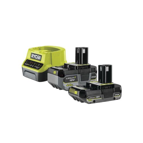 Pack 2 batteries RYOBI 18V OnePlus 4.0Ah et 2.0Ah - chargeur rapide 2.0Ah RC18120-242X