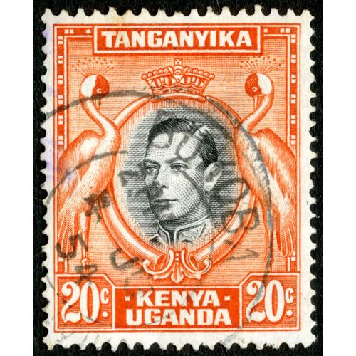 Timbre Oblitéré Tanganyika, Kenya, Uganda, 20 C