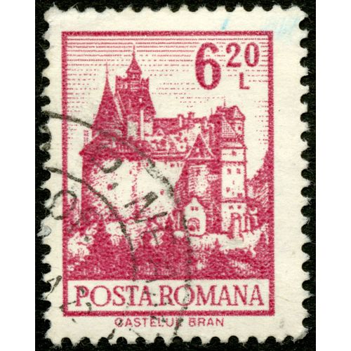 Timbre Oblitéré Posta Romana, Castelul Bran, 6.20 L