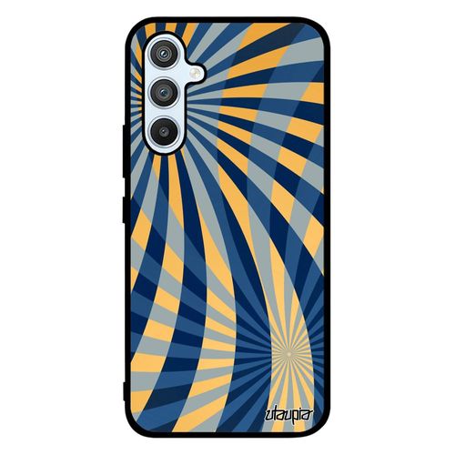 Coque Illusion D'optique Samsung Galaxy A54 Silicone Original Coloré Telephone Design Motif 4g Geometrique Soleil Bleu Texture Case