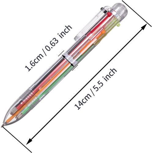 Lot de 22 stylos à bille multicolores 0,7 mm 6 en 1, stylos à bille  rétractables 6 couleurs pour bureau, fournitures scolaires, étudiants,  cadeau pour enfants. CJL-SHAW