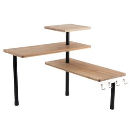 Paris Prix - Étagère D'angle Modulable "3 Niveaux" 43cm Naturel