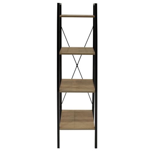 Paris Prix - Étagère 4 Niveaux "Bois & Métal" 148cm Naturel